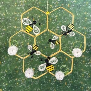 Musterbild für den Bastelkurs Bienenwabe