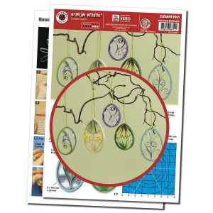 Elegant eggs quilling template