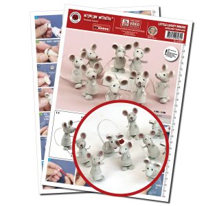 Little Lucky Mouse Quilling template