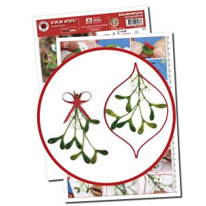 Mistletoe Quilling template
