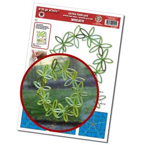 Modern Spring Wreath Quilling template