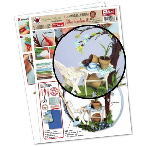 Blue Garden II Miniature Quilling template