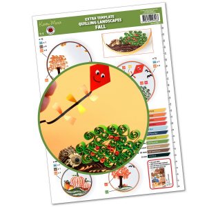 Landscapes Fall Extra Quilling template