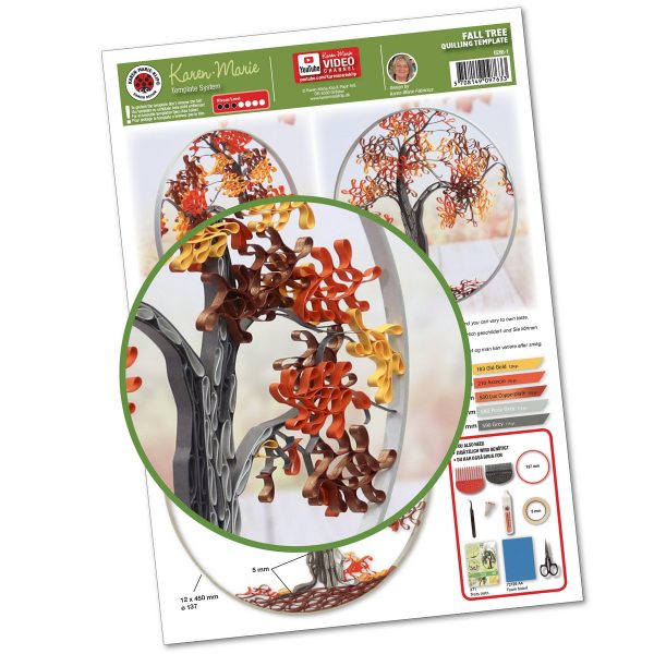 Fall Tree Quilling template