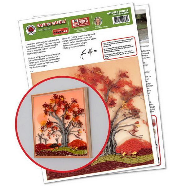 October Sunset Art Quilling template