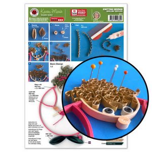 Inca Knitting Woman Quilling Template