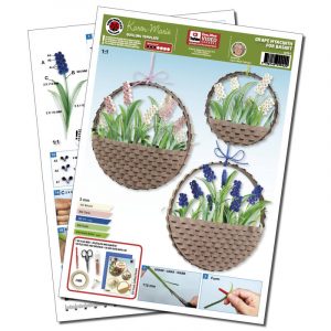 Korb mit Traubenhyazinthen Quilling template