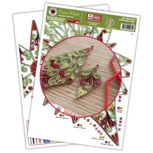 Art Noveau Farbiger Stern - Quilling Template