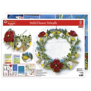 Wildblumen Kranz - Quilling Template A3