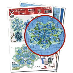 Februar Mandala Quilling template