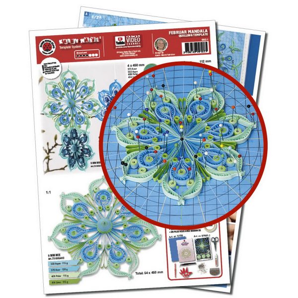 Februar Mandala Quilling template