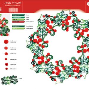 Quilling-Anleitung - Ilex-Kranz A3
