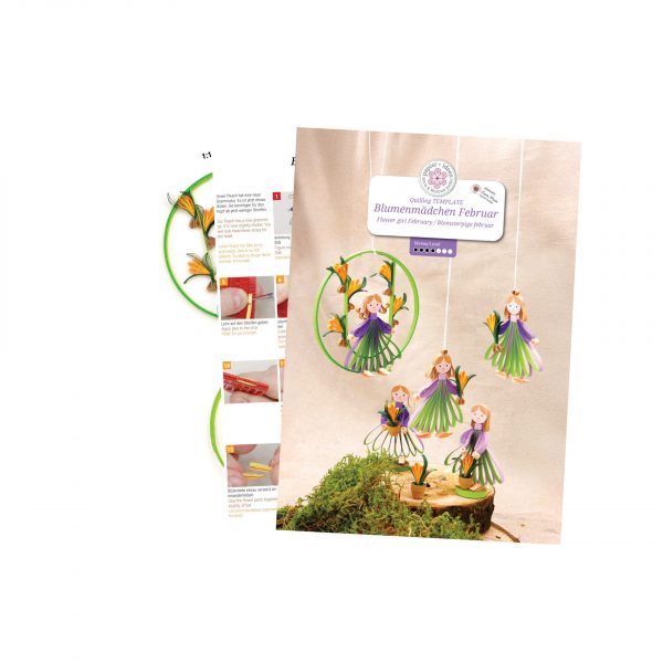 Quilling Anleitung - Blumenmädchen Februar