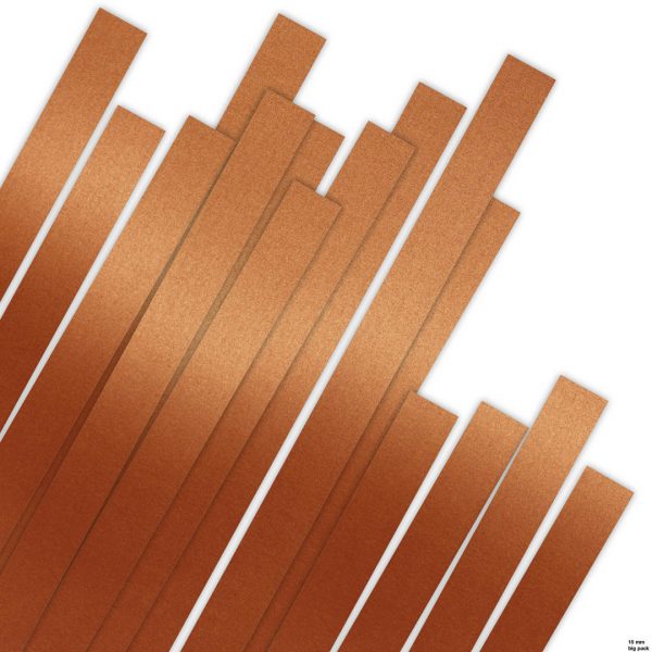 Quillingstreifen 15 mm, Big Pack, luxus copperplate