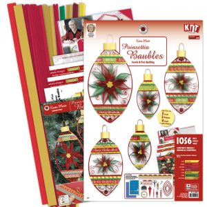 Poinsetta Baubles - Quilling Kit