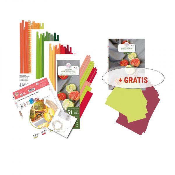 Quilling Bundle - Apfel-Lichterkette