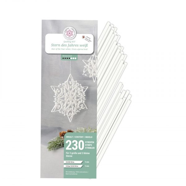 Quilling-Kit - Stern des Jahres 2025, weiß
