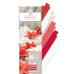 Fröbelsternstreifen, 15 mm, Mix Schneegestöber