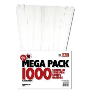 Quillingstreifen, 5 mm, Mega Pack, nature white