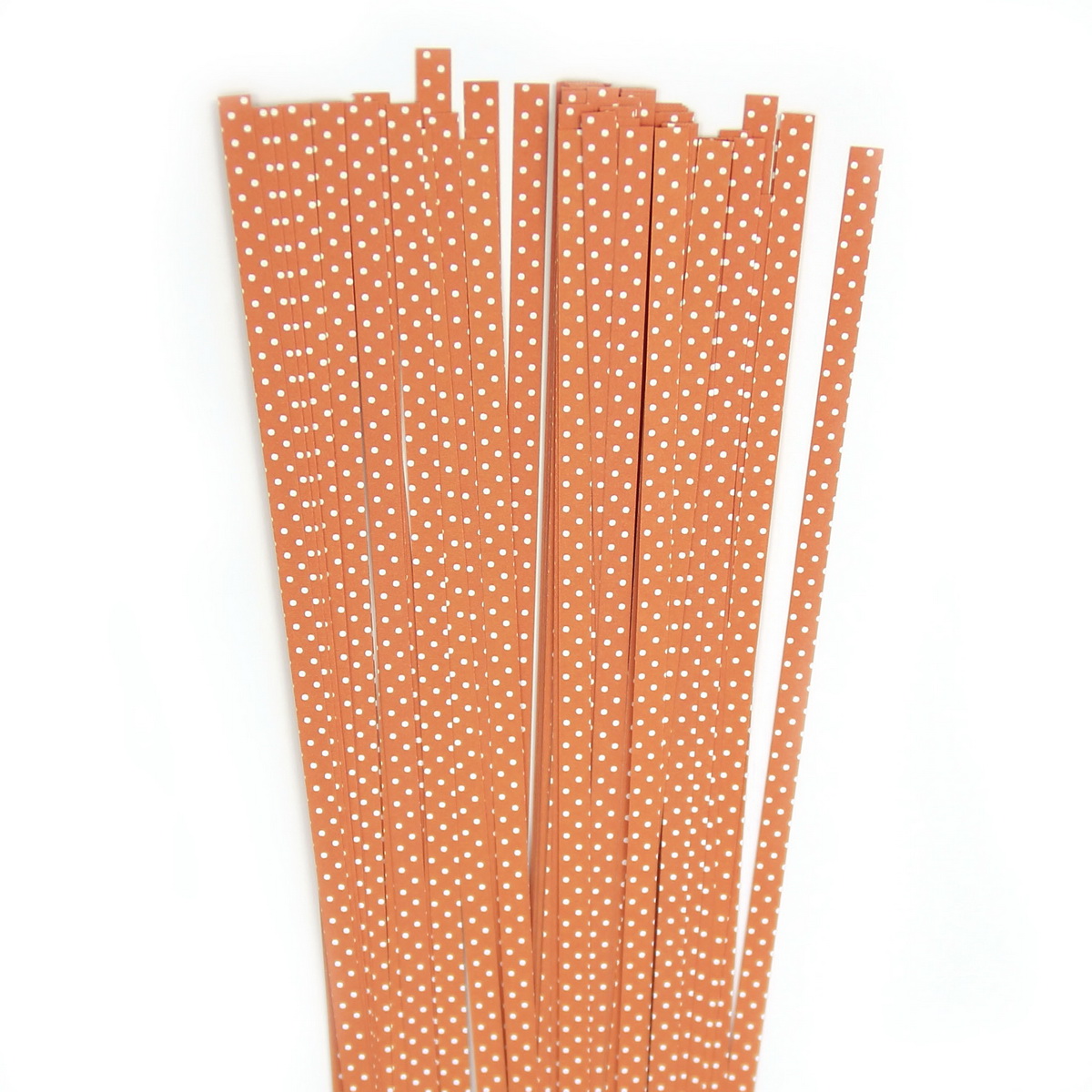 Quillingstreifen, 5 mm, orange/white dots