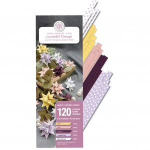 Fröbelsternstreifen, 10 mm, Mix Lavendel Vintage