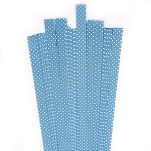 Str.10 x 450mm turquis/white dots    60 St. Paper St./Pcs 120g