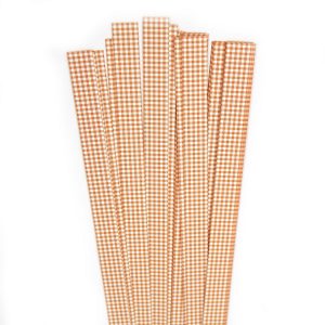 Str. 15 x 450 mm orange checkert    40 St. Paper St./Pcs 120g
