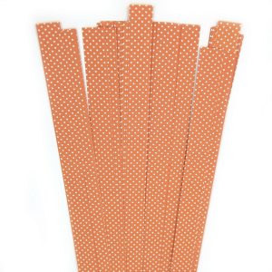 Str. 15 x 450 mm orange/white dots    40 St. Paper St./Pcs 120g