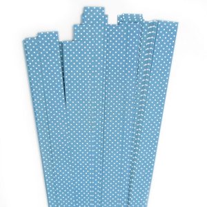 Str. 15 x450 mm turquis/white dots    40 St. Paper St./Pcs 120g