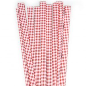 Str. 10 x 450 mm red checkert    60 St. Paper St./Pcs 120g