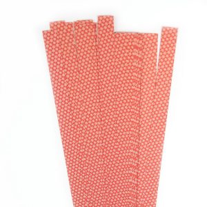 Str. 15 x 450 mm. red snow crytals   40 St. Paper St./Pcs 120g