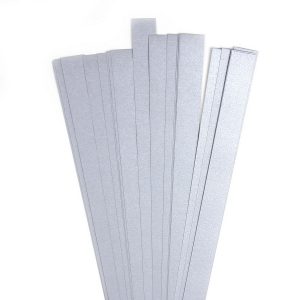 Str. 15 x 450 mm luxus silver    20 St. Paper St./Pcs 120g