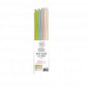Quillingstreifen, 1,5 mm, Mix Pack, pastell