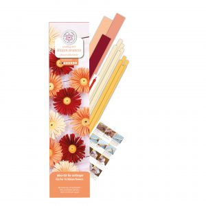 Quilling Mini-Kit - 3D Blüten, arancio