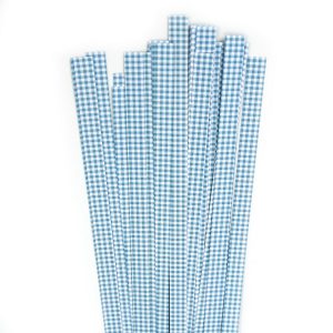 Str. 10 x 450 mm turquis checkert 60 St. Paper St./Pcs 120g
