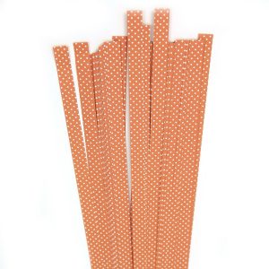 Str.10 x 450mm orange/white dots 60 St. Paper St./Pcs 120g