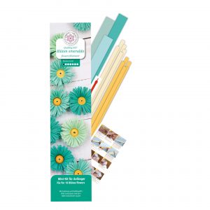 Quilling Mini-Kit - 3D Blüten, smeraldo