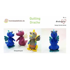Quilling Anleitung - 3D Drache